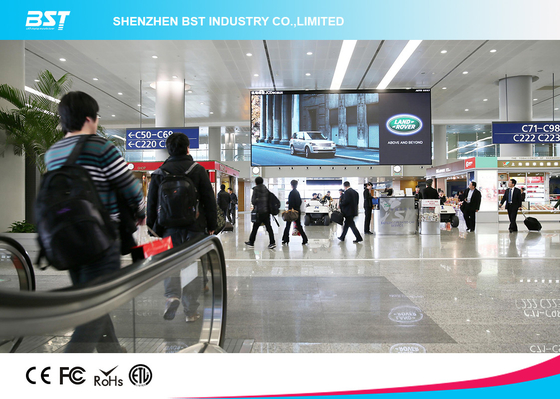 Havaalanı için Alüminyum Alaşımlı / Çelik Dev P4 SMD2121 kapalı Reklam LED Ekranı