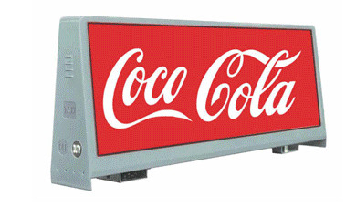 Su geçirmez Küçük Araba Taksi Çatı Reklam LED Ekranı 960mm X 320mm Taksi Üst LED Ekranı