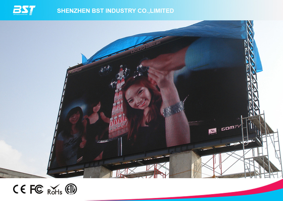 Yüksek Yenilenme Hızı Dinamik Reklam için 6mm Piksel Pitch Tam Renkli Dış LED Ekran