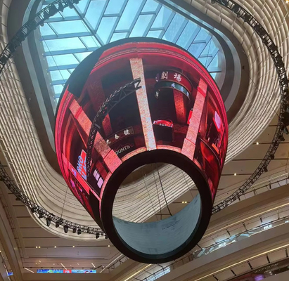 Özel P4 Eğimli LED Video Duvarı İçerideki Gözleri Çeken Reklam LED Ekranları