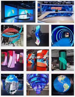 Özel P4 Eğimli LED Video Duvarı İçerideki Gözleri Çeken Reklam LED Ekranları