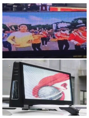 Çok fonksiyonel Dış P6 Araç Reklam LED Ekran LED İşaret Mesaj Taksi Üst LED Ekran