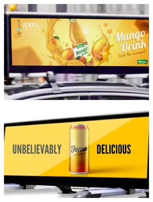 Çok fonksiyonel Dış P6 Araç Reklam LED Ekran LED İşaret Mesaj Taksi Üst LED Ekran