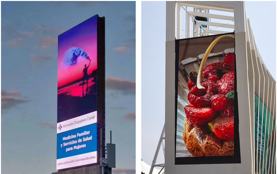 Tam Renkli Dış Reklam LED Ekranı Dinamik Reklam için Ultra İnce Hafif Kurulumu Kolay