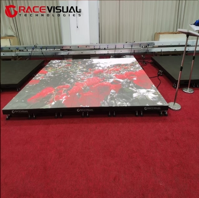 Yüksek Kontrast Oranı DF Serisi LED Dans Zemini Soğuk Çelik/Alüminyum/Dry-casting Alüminyum Panel