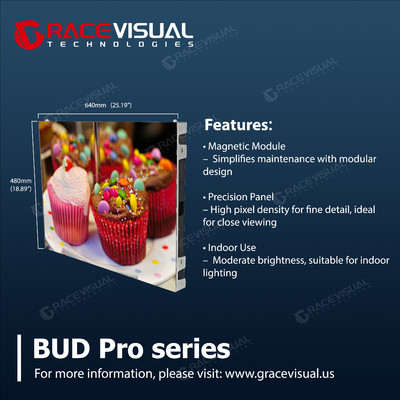 BUD Pro 1.86 Pitch Serisi Ön Hizmet LED Ekranı 7680HZ Yenileme Hızı,500nits'ten fazla parlaklık