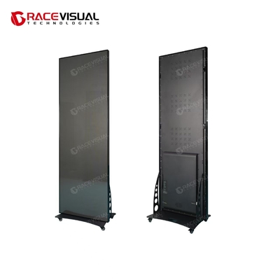 Premium P2.5 İçerideki LED Posteri  640×1920mm Ultra İnce Ekran 16 Bit Renkli, 7680Hz Yenilenme ve Elegant Dijital İşaret için Mobil Stand