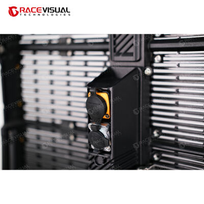 Dışarıdaki Şeffaf LED 3.9-7.8mm piksel pitch 500x1000mm dolap 7680hz tazeleme hızı 5000nits parlaklık her türlü açık hava sahne etkinliği için uygundur