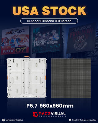 OA Serisi P5.7 Dışarıdaki Bildirge LED Ekranı: Tüm Beyaz Kabuk, Çift Bakım   US Depoda Depoda